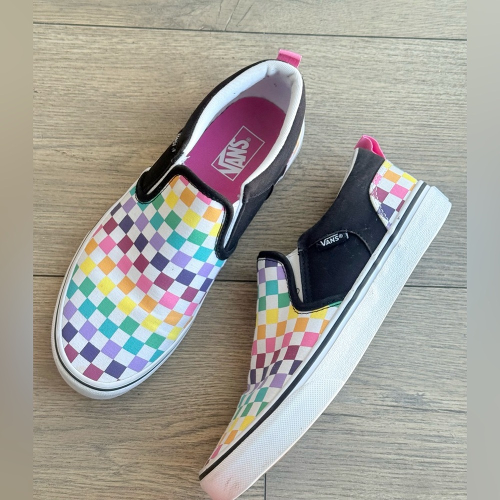 Vans Kids Slip-On Checkerboard Sneakers 6